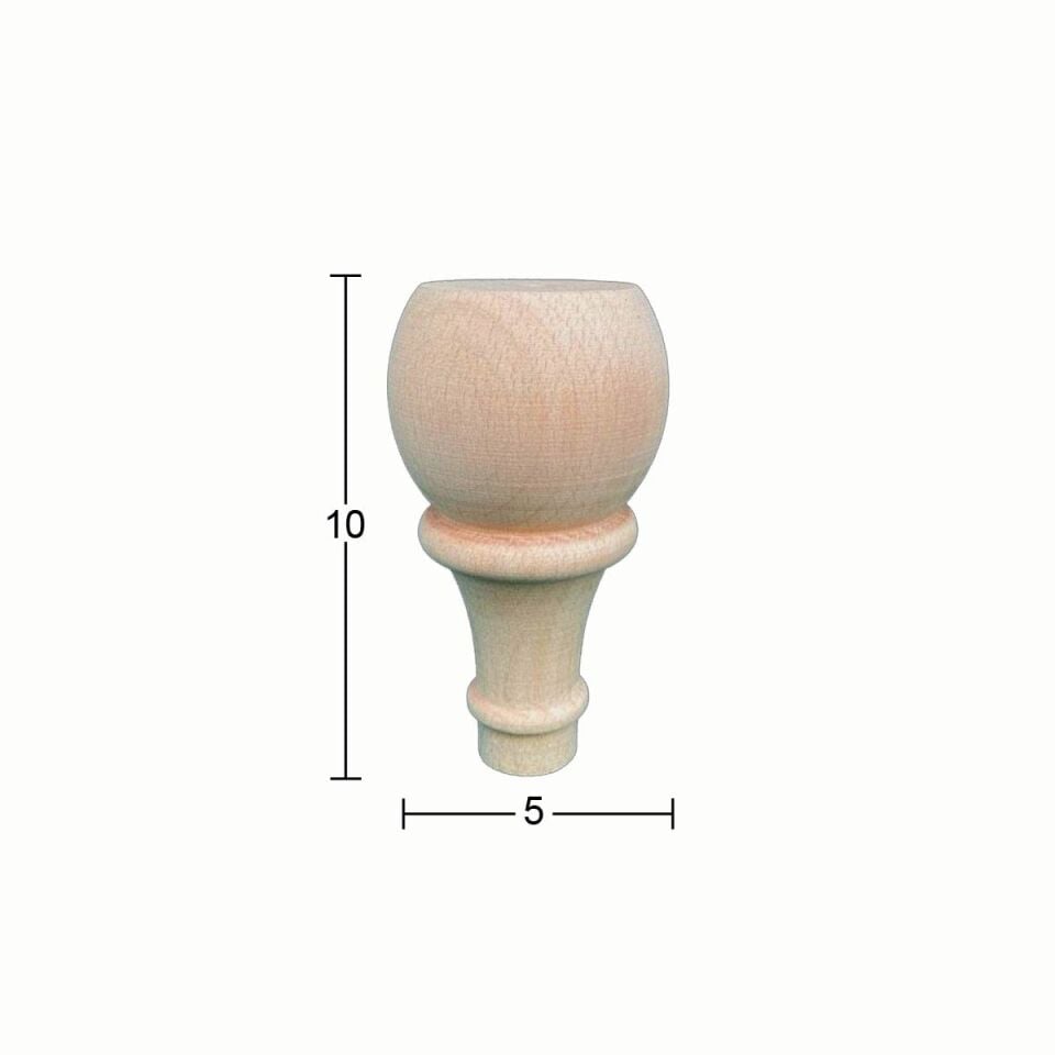 Ahşap Mobilya Ayağı 10cm Gürgen Ağacı FT43