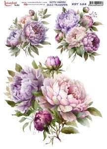 Koyu Zemin Sulu Transfer Kağıdı 25x35cm KST128