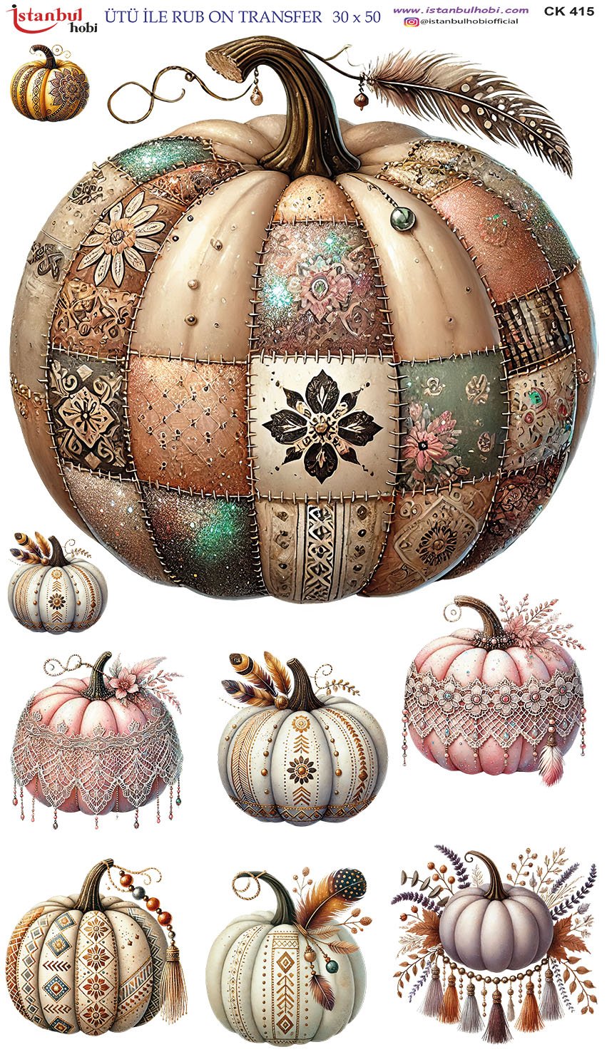 Ütü İle Rub On Transfer 30x50cm CK415