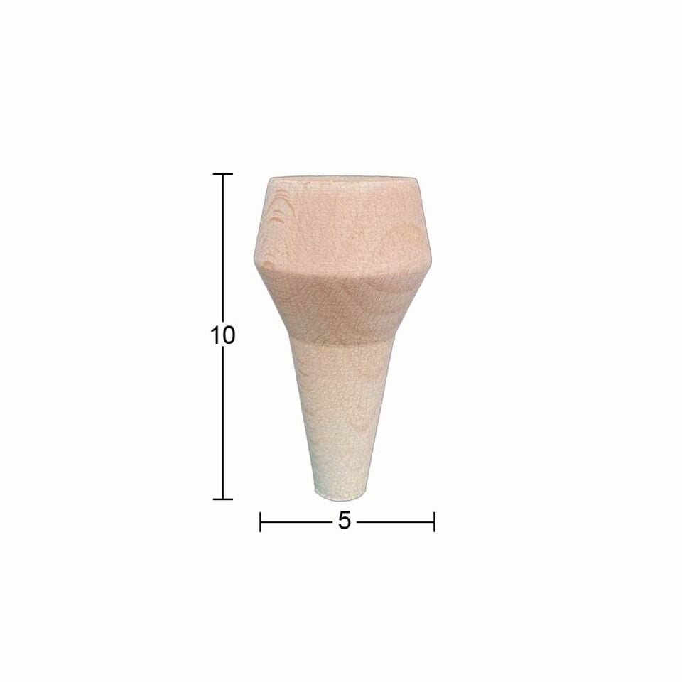 Ahşap Mobilya Ayağı 10cm Gürgen Ağacı FT44