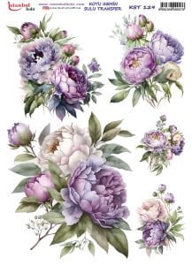 Koyu Zemin Sulu Transfer Kağıdı 25x35cm KST129