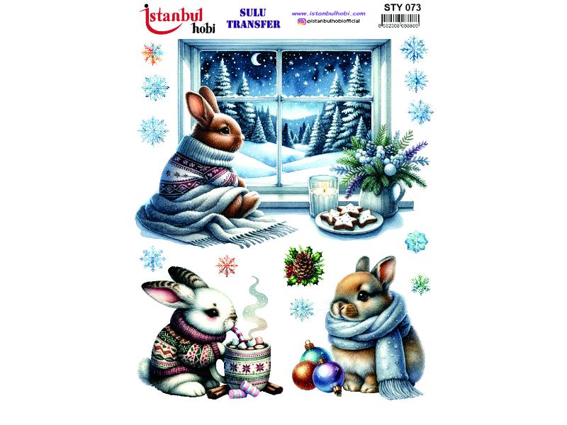 Yılbaşı Sulu Transfer Kağıdı 25x35cm STY-073