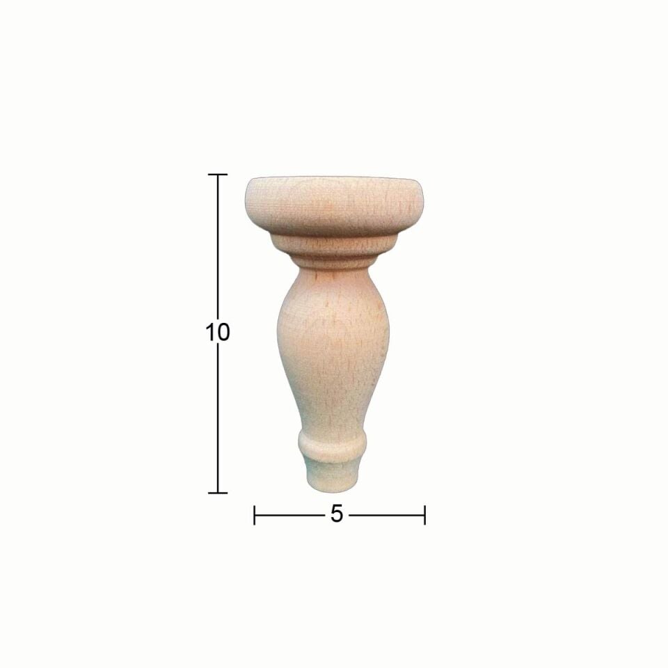 Ahşap Mobilya Ayağı 10cm Gürgen Ağacı FT45