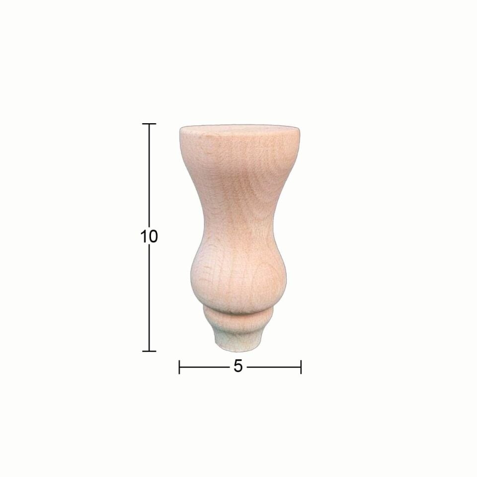 Ahşap Mobilya Ayağı 10cm Gürgen Ağacı FT46