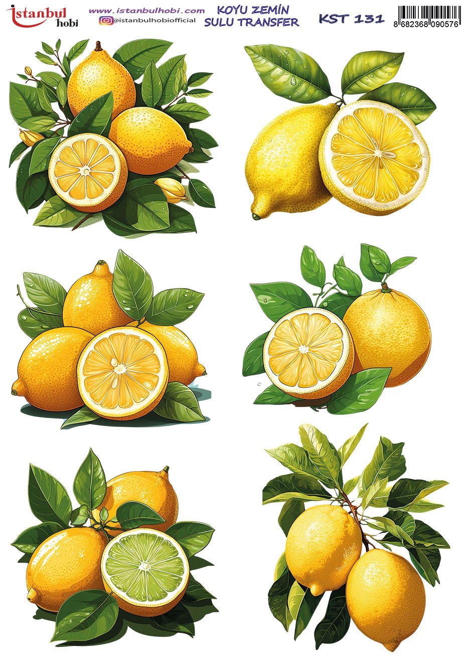 Koyu Zemin Sulu Transfer Kağıdı 25x35cm KST131