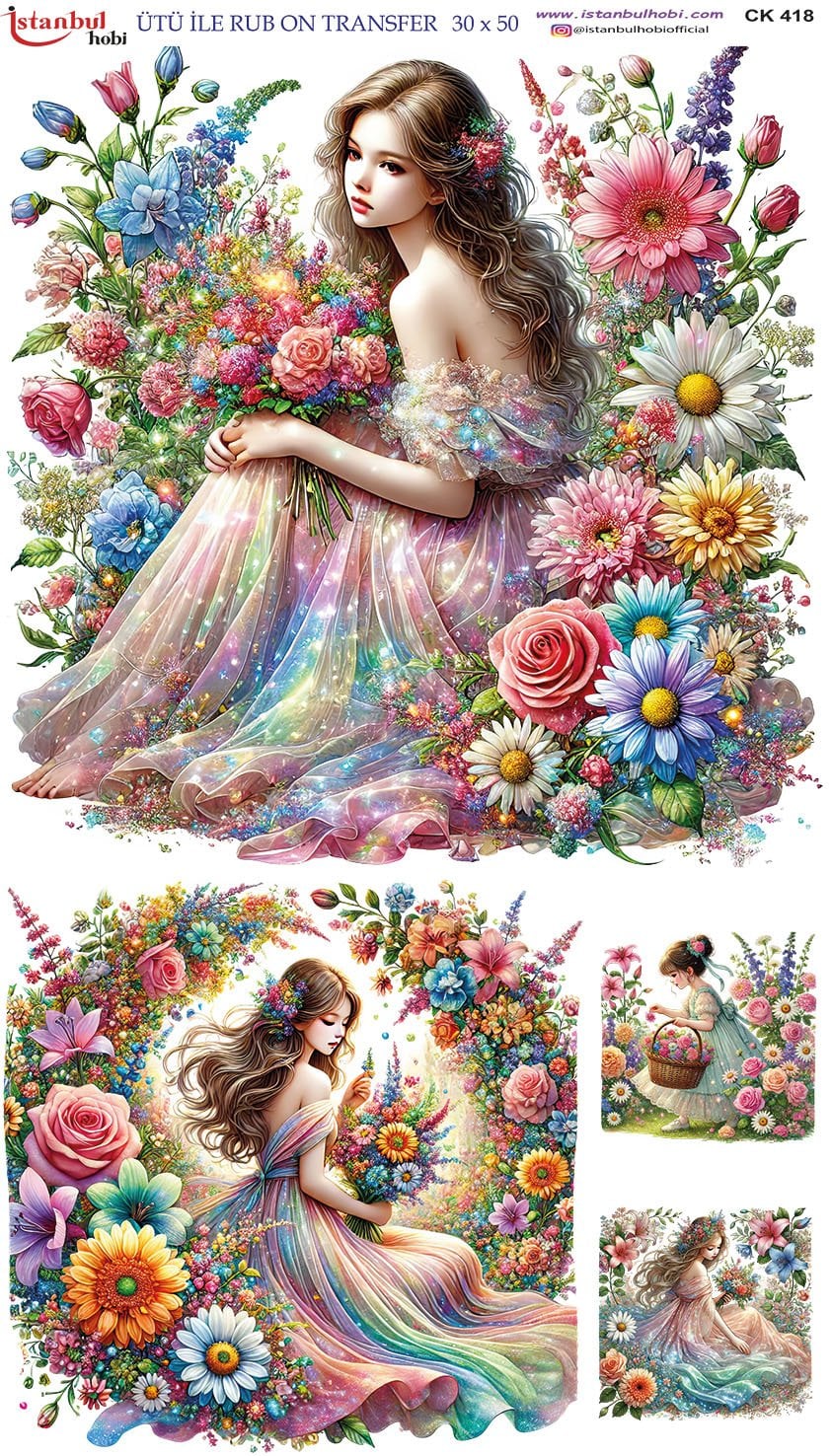 Ütü İle Rub On Transfer 30x50cm CK418