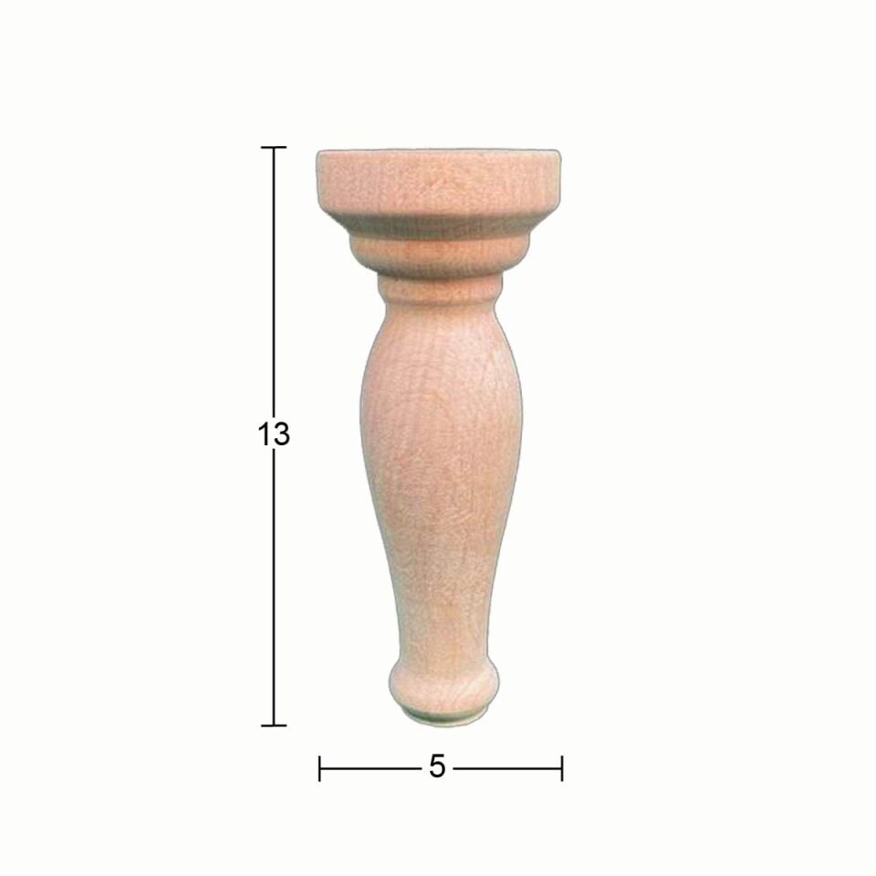 Ahşap Mobilya Ayağı 13cm Gürgen Ağacı FT47