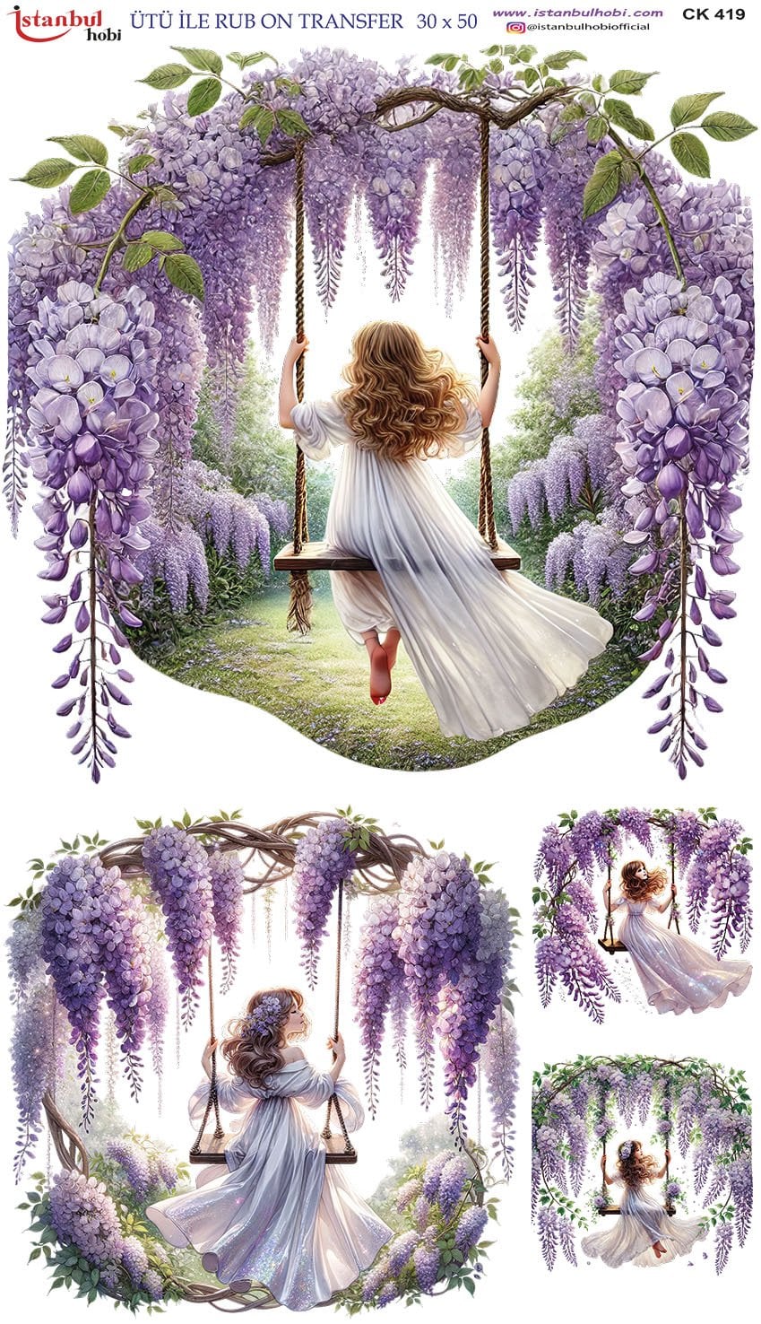 Ütü İle Rub On Transfer 30x50cm CK419