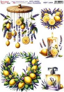 Koyu Zemin Sulu Transfer Kağıdı 25x35cm KST133