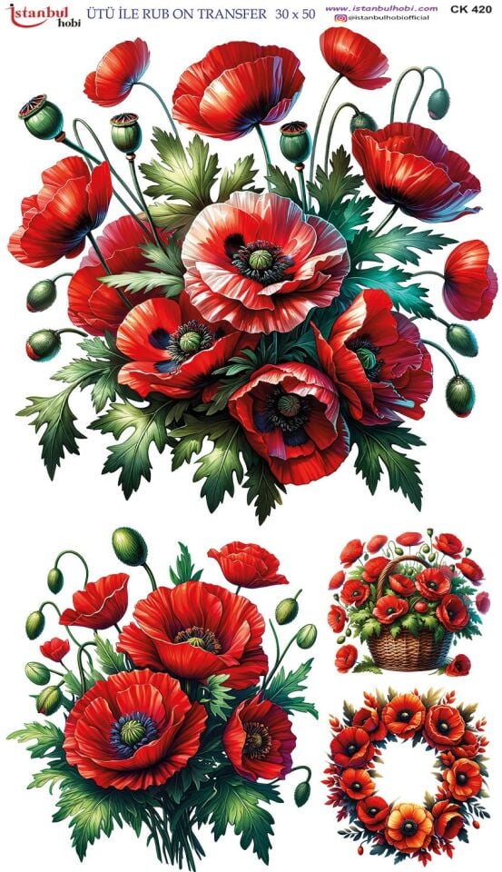 Ütü İle Rub On Transfer 30x50cm CK420