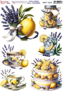 Koyu Zemin Sulu Transfer Kağıdı 25x35cm KST134