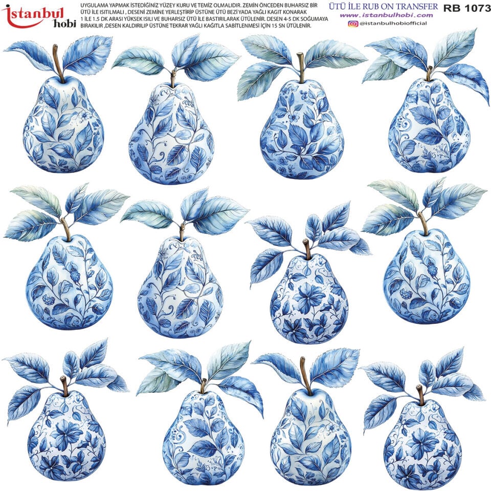 Ütü İle Rub On Transfer 30x30cm RB1073
