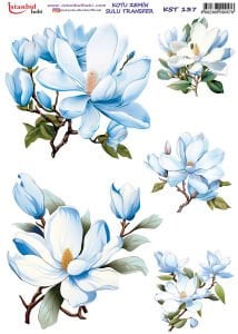 Koyu Zemin Sulu Transfer Kağıdı 25x35cm KST137