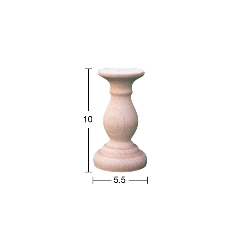 Ahşap Kaide Ayak 10cm Gürgen Ağacı M24