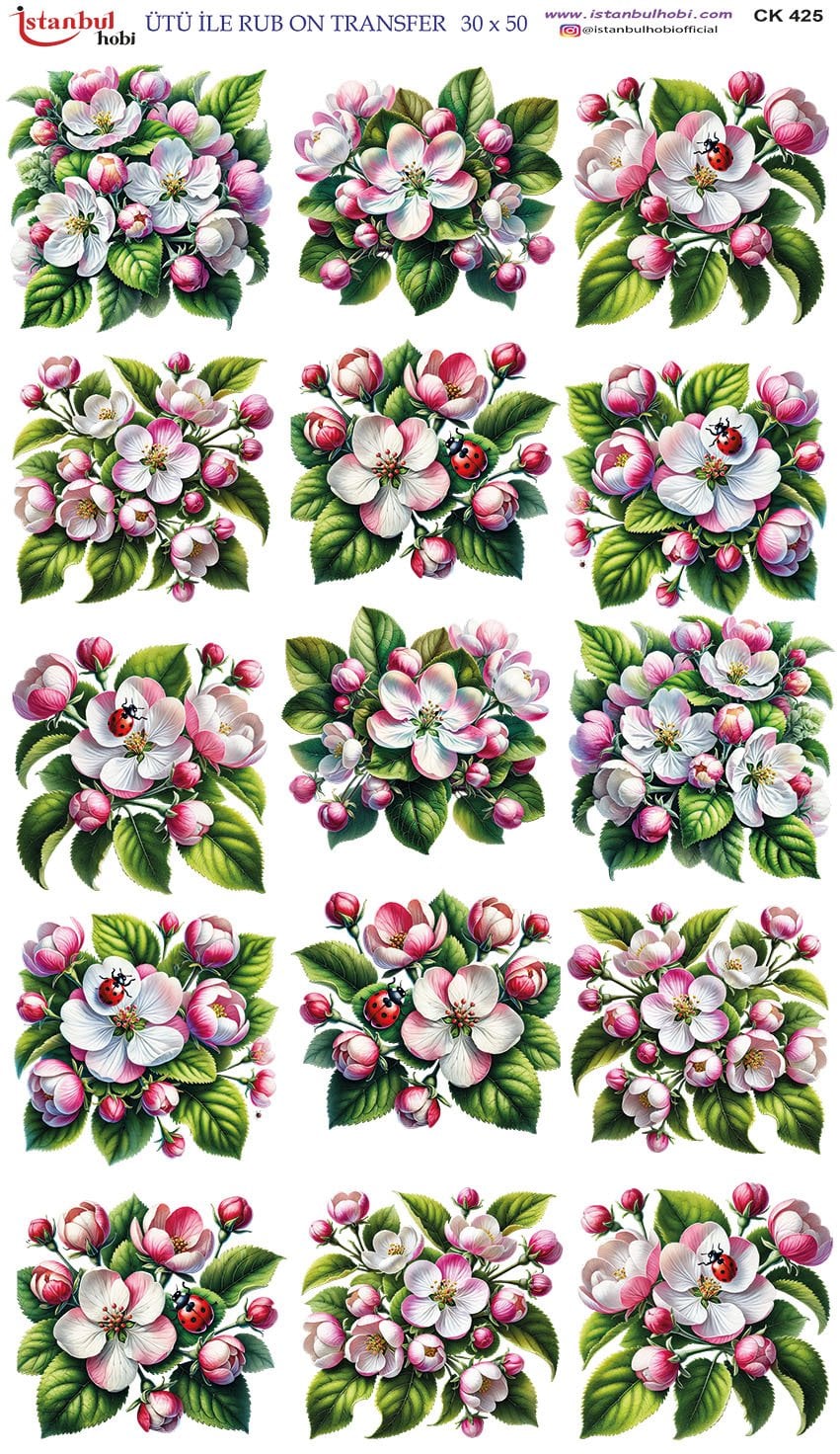Ütü İle Rub On Transfer 30x50cm CK425