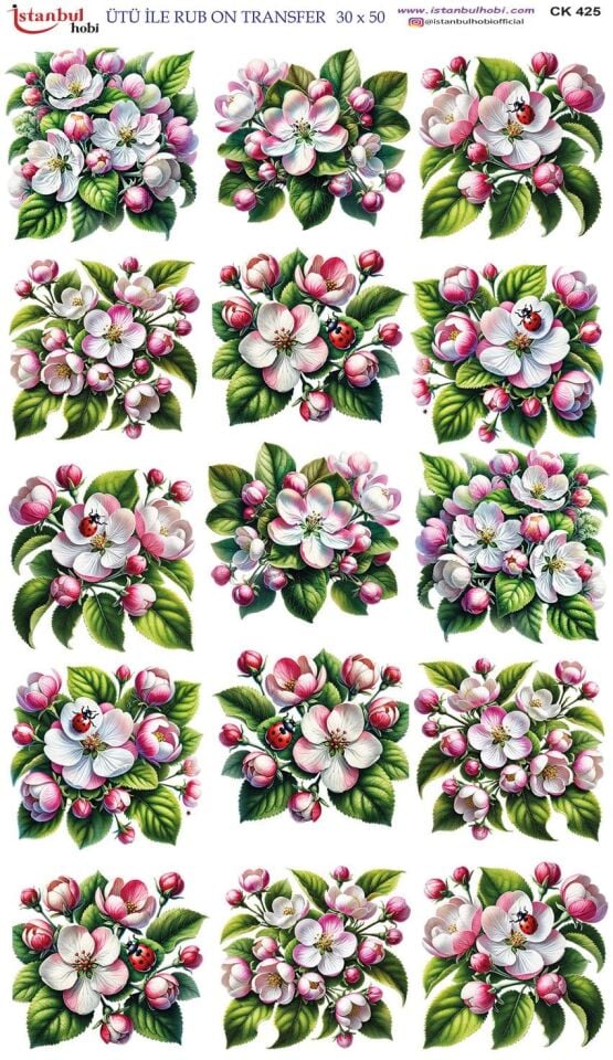 Ütü İle Rub On Transfer 30x50cm CK425