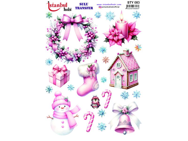 Yılbaşı Sulu Transfer Kağıdı 25x35cm STY-083