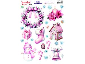 Yılbaşı Sulu Transfer Kağıdı 25x35cm STY-083