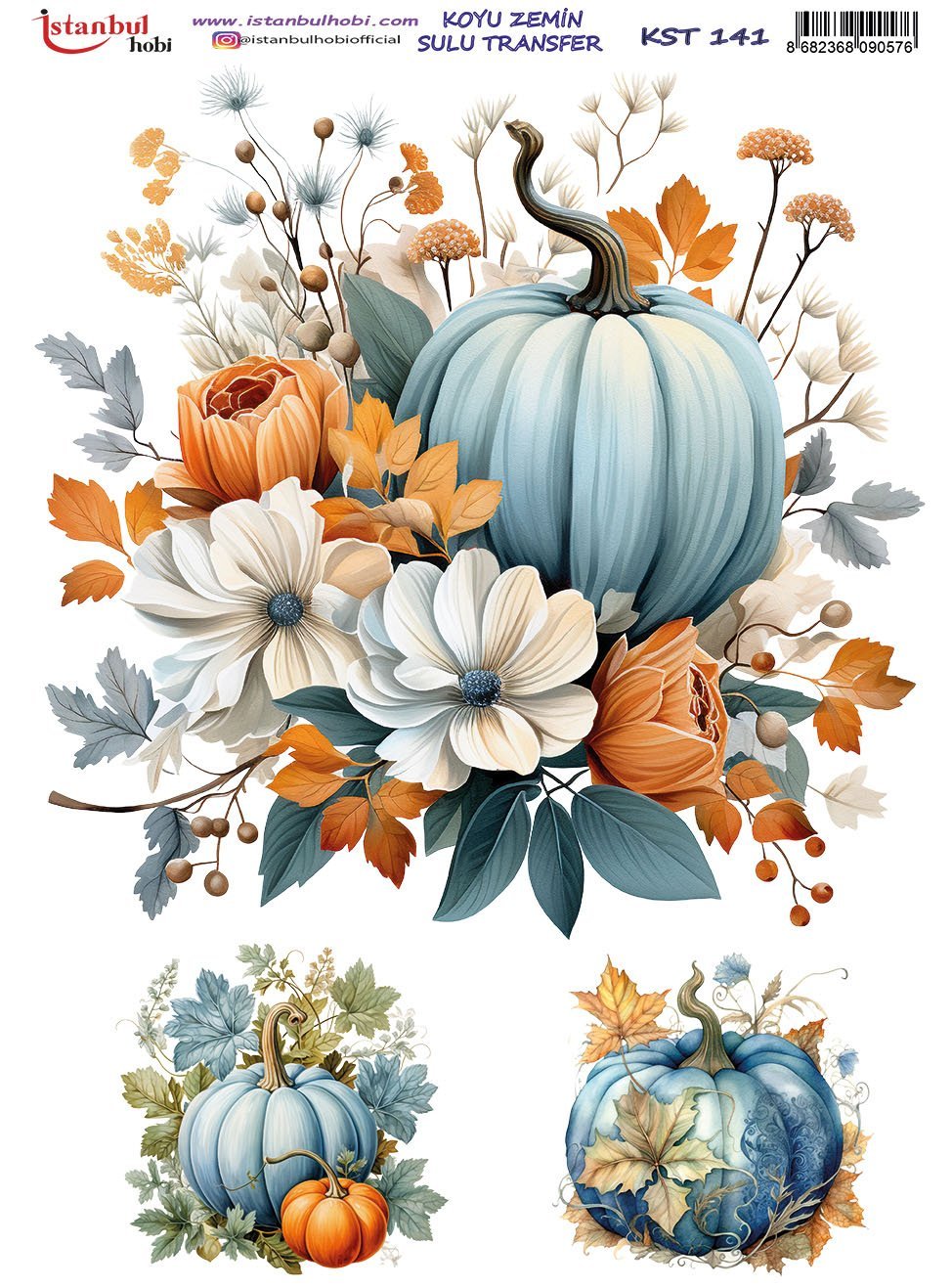 Koyu Zemin Sulu Transfer Kağıdı 25x35cm KST141