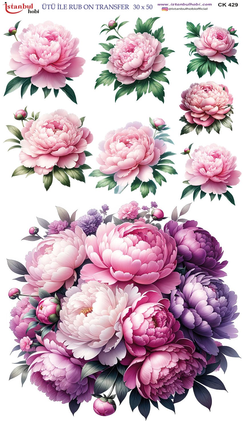 Ütü İle Rub On Transfer 30x50cm CK429