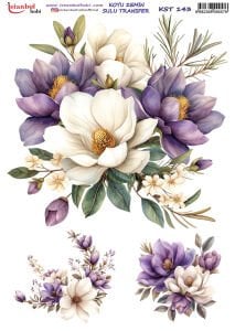 Koyu Zemin Sulu Transfer Kağıdı 25x35cm KST143