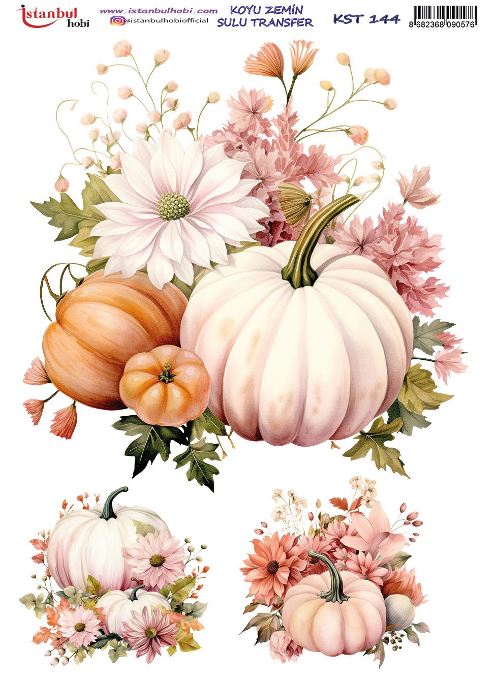 Koyu Zemin Sulu Transfer Kağıdı 25x35cm KST144