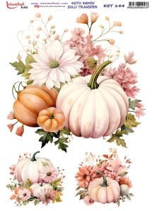 Koyu Zemin Sulu Transfer Kağıdı 25x35cm KST144