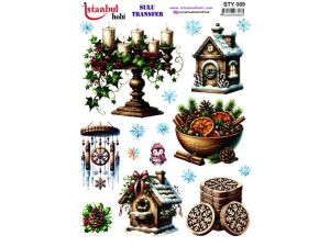 Yılbaşı Sulu Transfer Kağıdı 25x35cm STY-089
