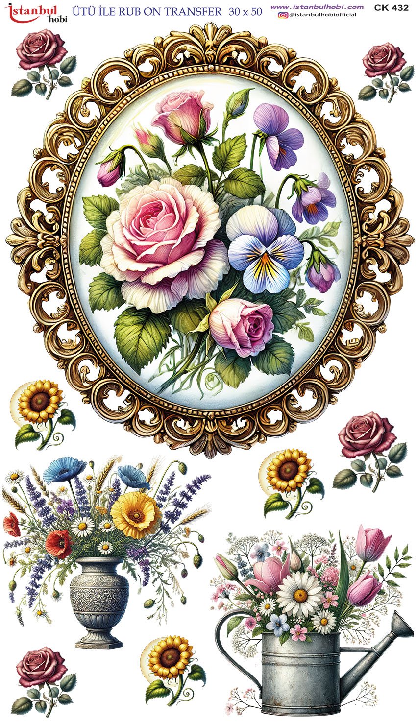 Ütü İle Rub On Transfer 30x50cm CK432