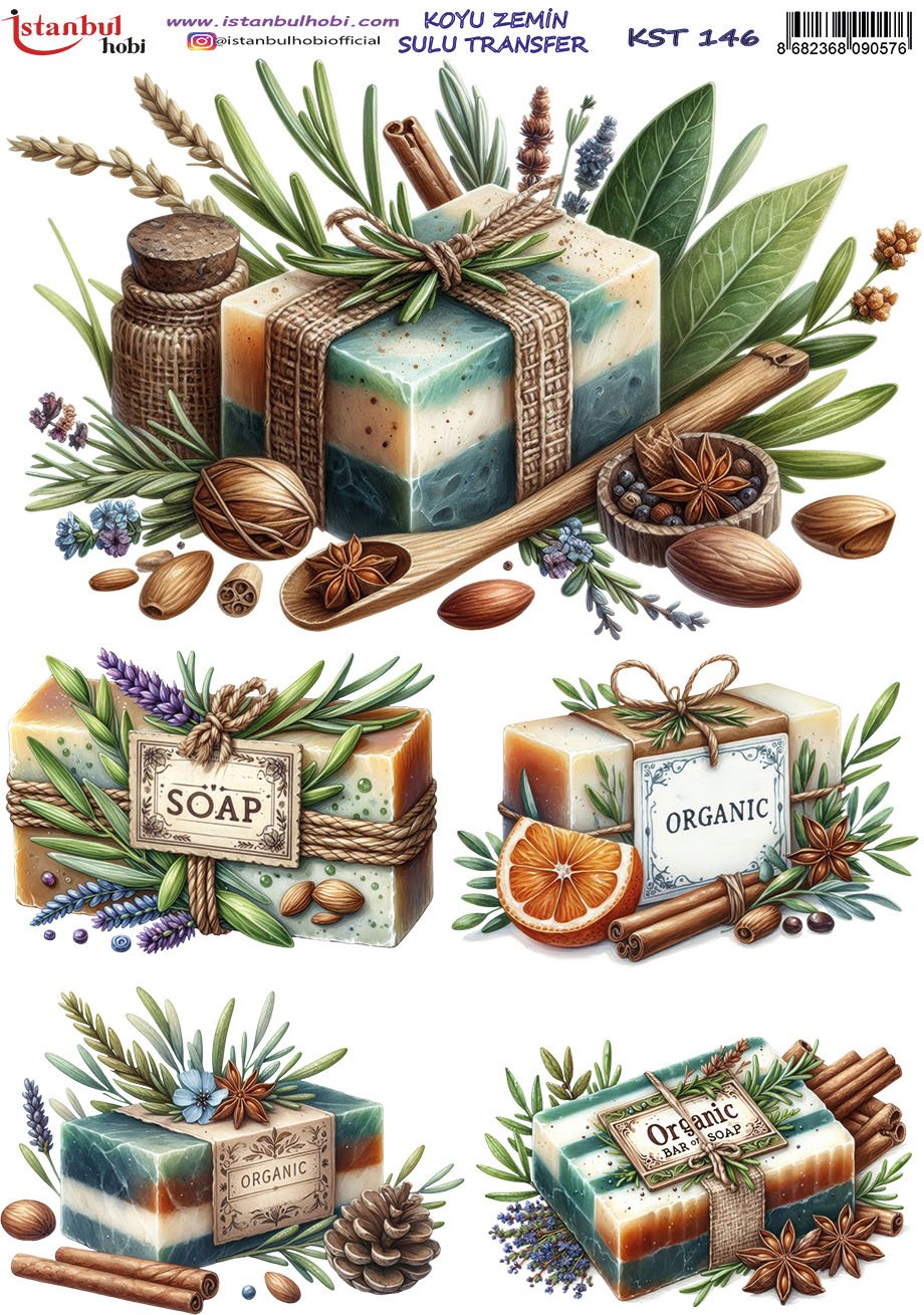 Koyu Zemin Sulu Transfer Kağıdı 25x35cm KST146