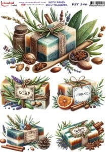 Koyu Zemin Sulu Transfer Kağıdı 25x35cm KST146