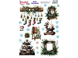 Yılbaşı Sulu Transfer Kağıdı 25x35cm STY-090