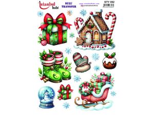 Yılbaşı Sulu Transfer Kağıdı 25x35cm STY-092