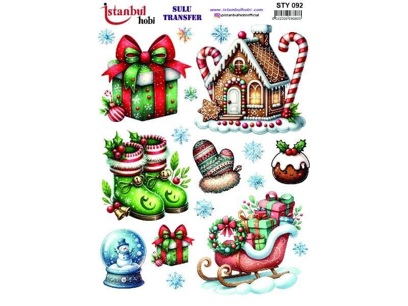 Yılbaşı Sulu Transfer Kağıdı 25x35cm STY-092
