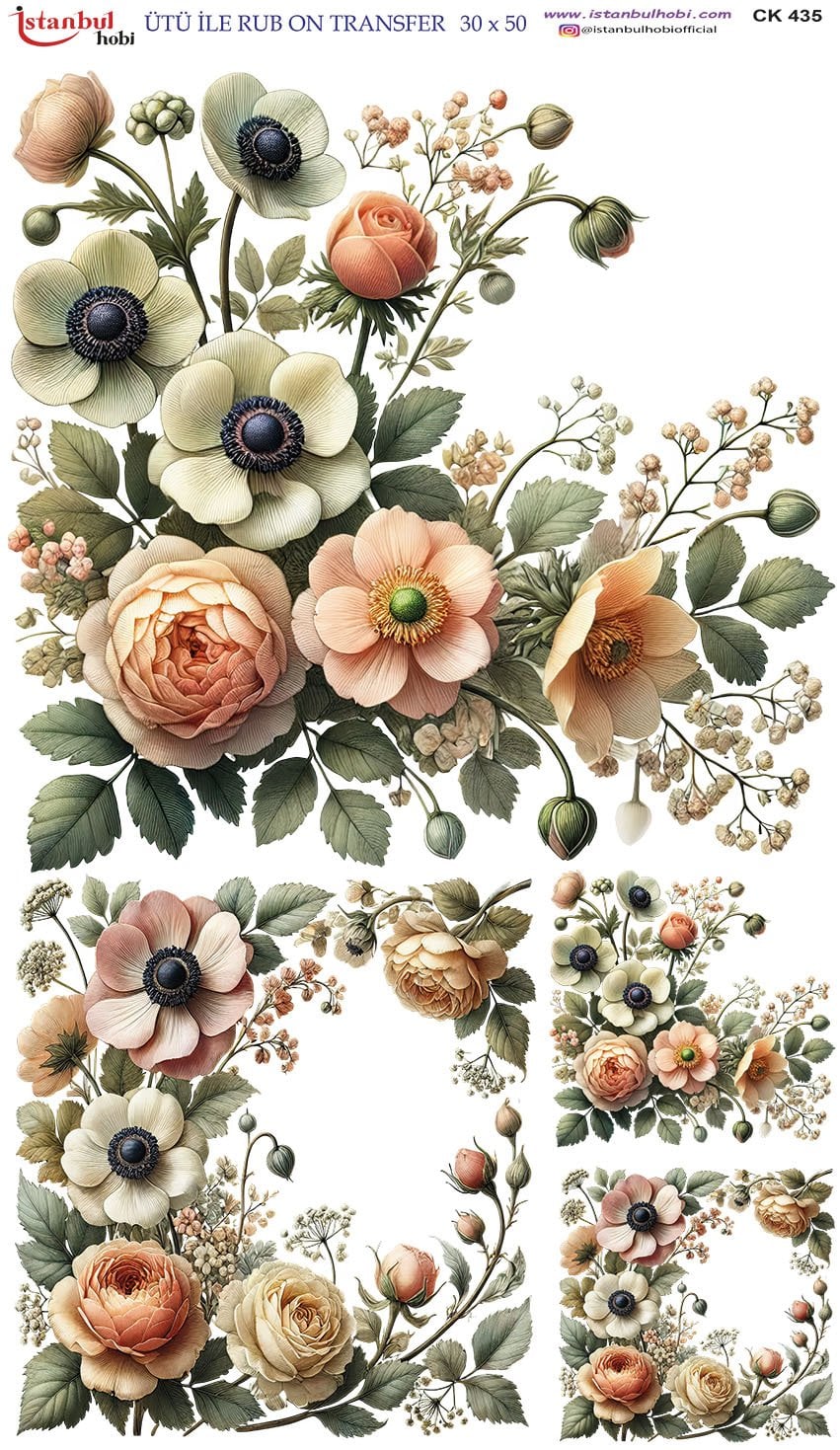 Ütü İle Rub On Transfer 30x50cm CK435
