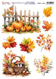 Koyu Zemin Sulu Transfer Kağıdı 25x35cm KST149