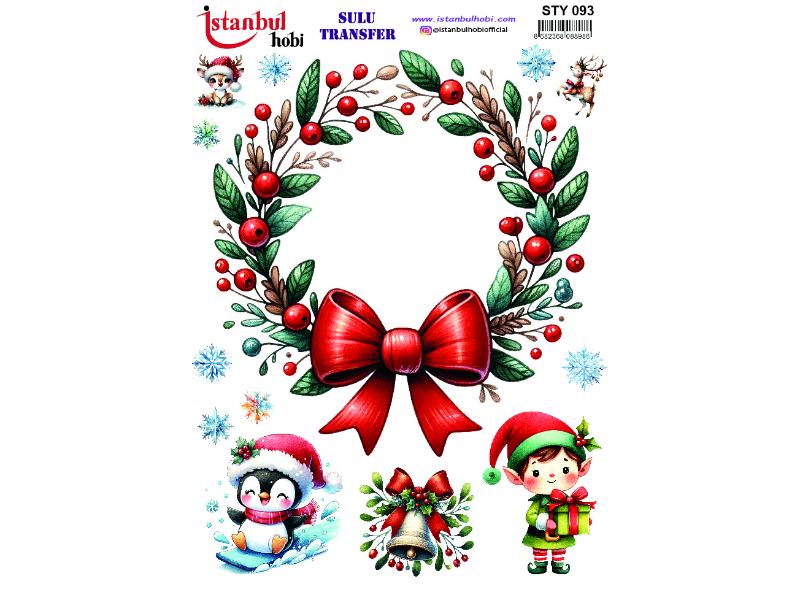Yılbaşı Sulu Transfer Kağıdı 25x35cm STY-093