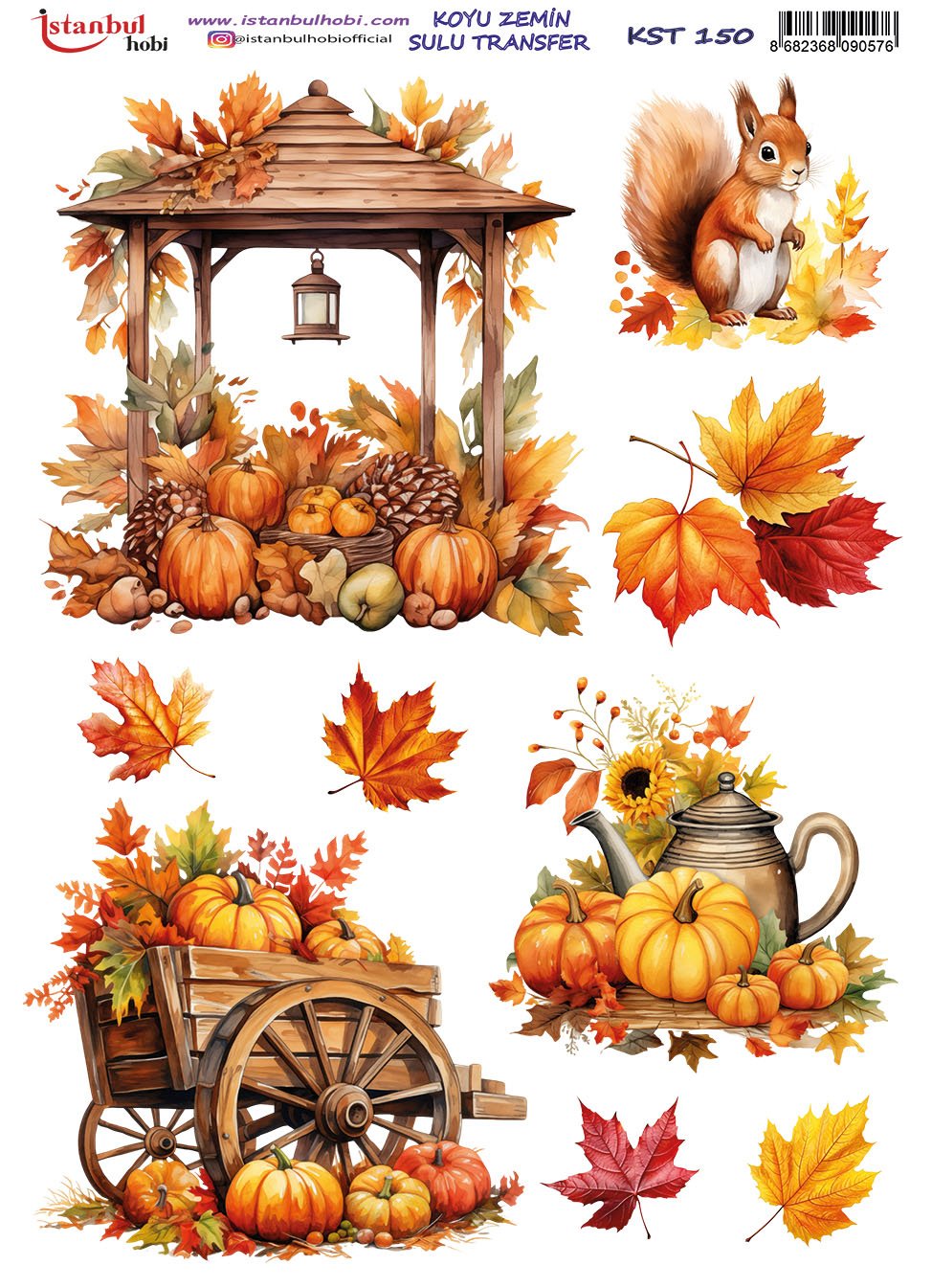 Koyu Zemin Sulu Transfer Kağıdı 25x35cm KST150