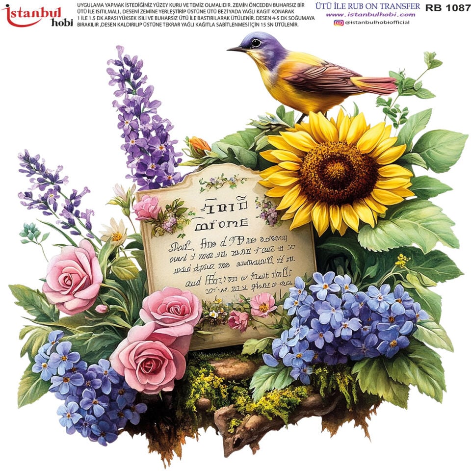 Ütü İle Rub On Transfer 30x30cm RB1087