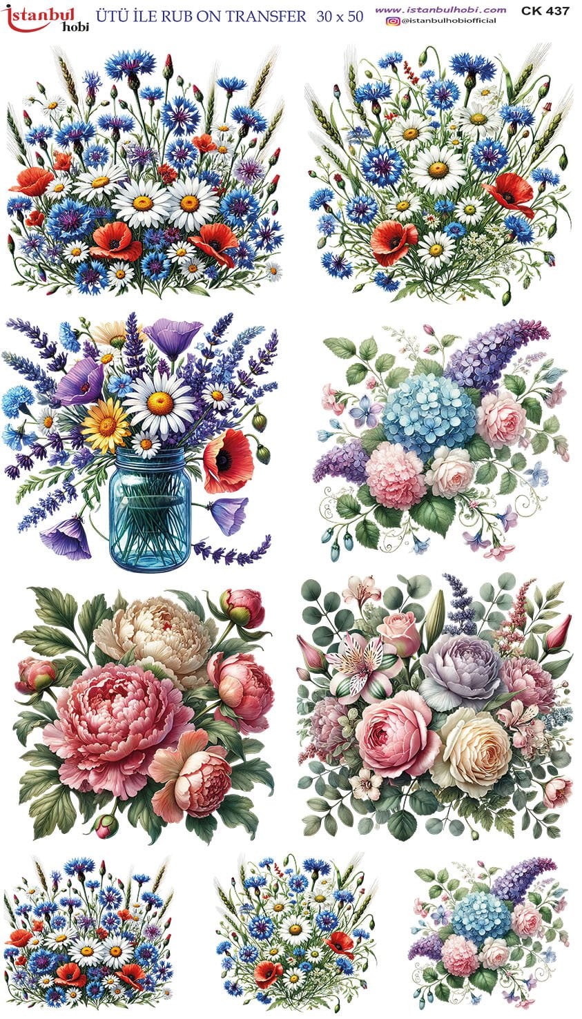 Ütü İle Rub On Transfer 30x50cm CK437