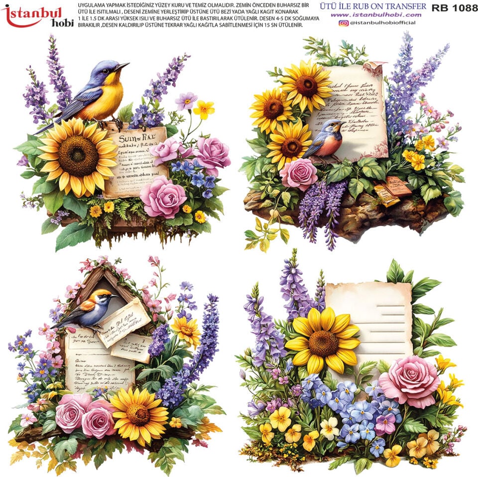 Ütü İle Rub On Transfer 30x30cm RB1088