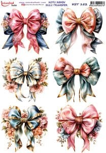 Koyu Zemin Sulu Transfer Kağıdı 25x35cm KST152