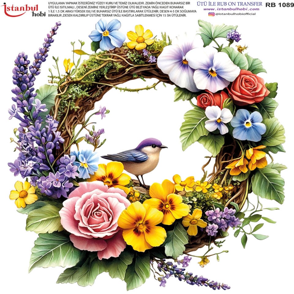 Ütü İle Rub On Transfer 30x30cm RB1089