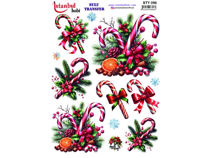 Yılbaşı Sulu Transfer Kağıdı 25x35cm STY-096