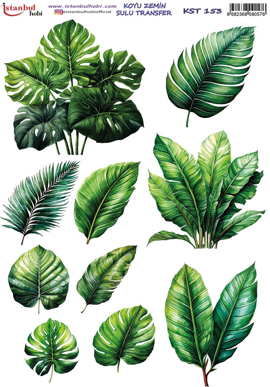 Koyu Zemin Sulu Transfer Kağıdı 25x35cm KST153