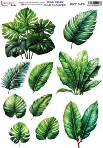 Koyu Zemin Sulu Transfer Kağıdı 25x35cm KST153