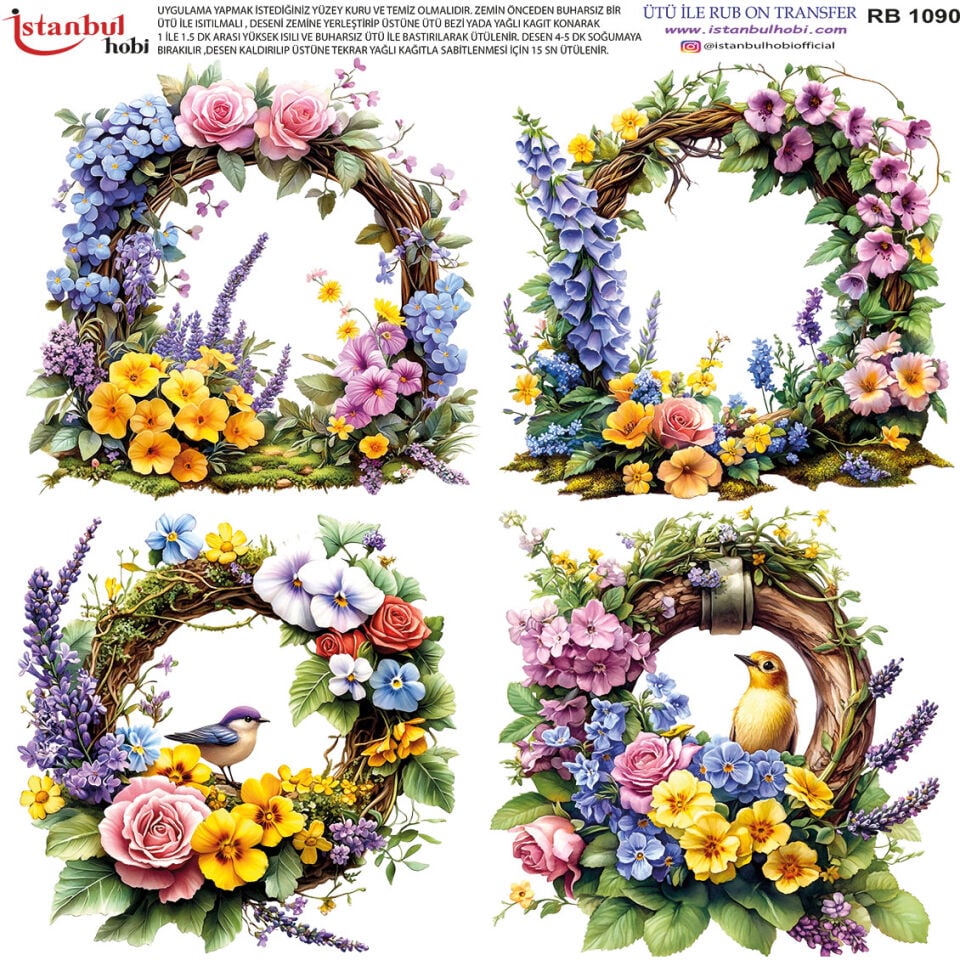 Ütü İle Rub On Transfer 30x30cm RB1090