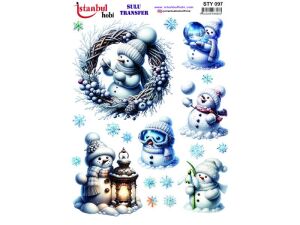 Yılbaşı Sulu Transfer Kağıdı 25x35cm STY-097
