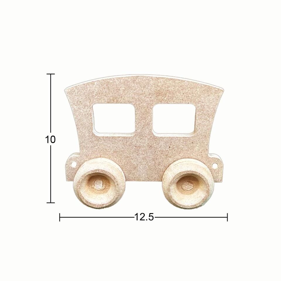 Ahşap Oyuncak Vagon 12,5x10cm OY103