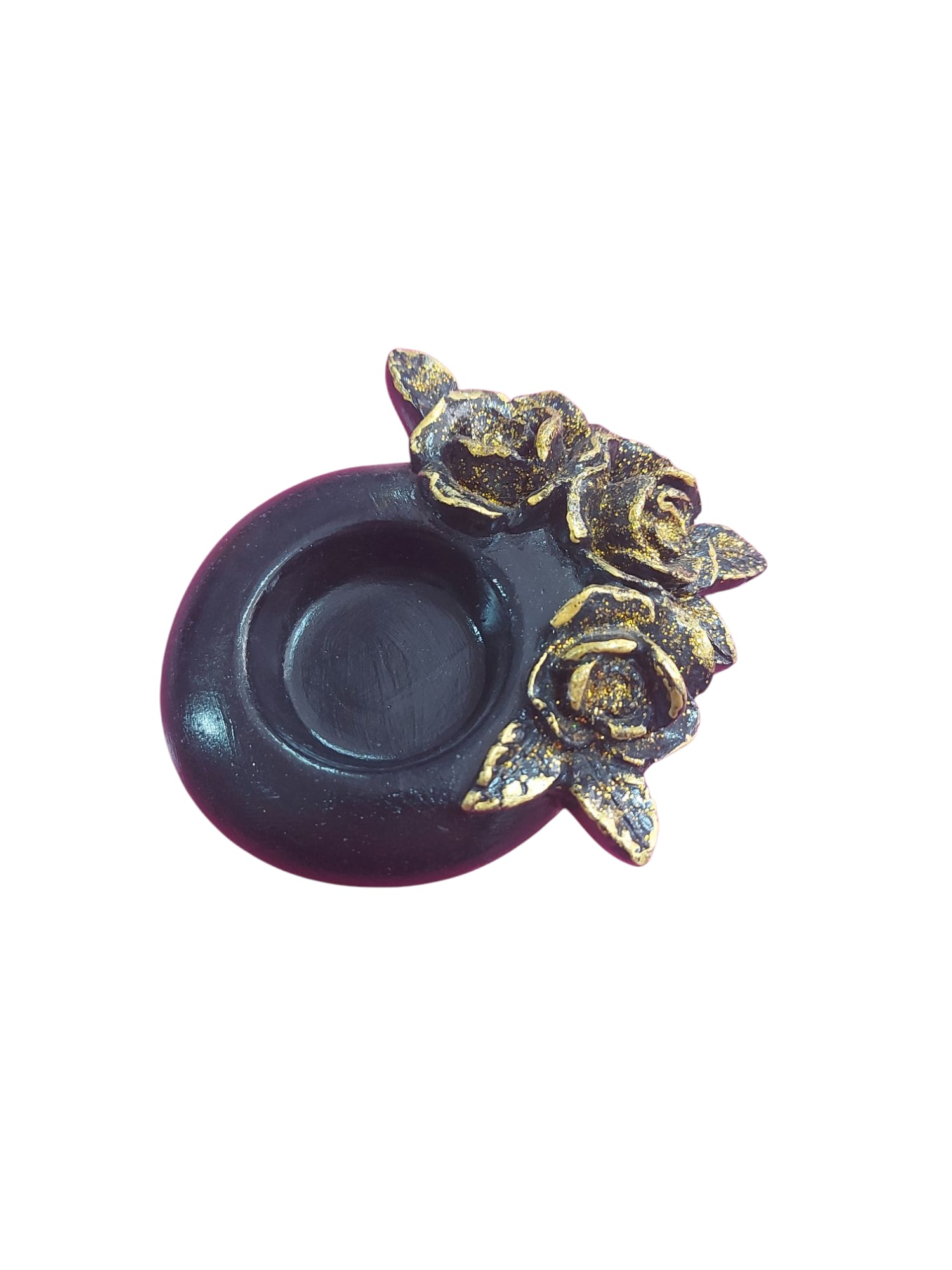 Güllü Mumluk Siyah